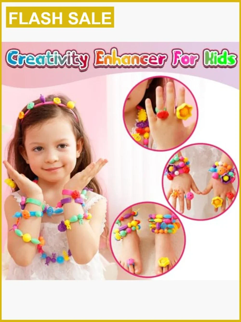520+ Snap Pop Beads Jewelry Making Kit for Kids